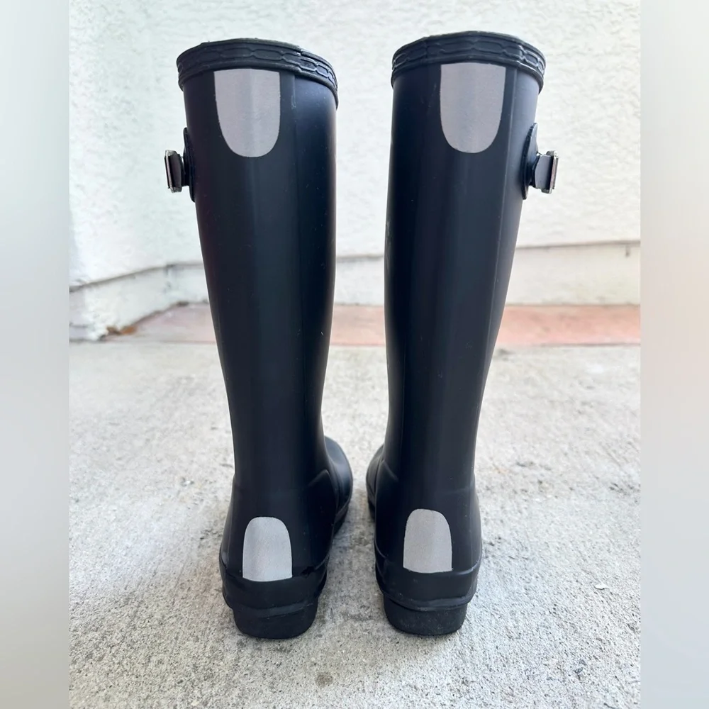 Hunter The Original Tall Rain Boots - Black - US 1B/2G// EU 32 //UK 13 - Picture 4 of 9